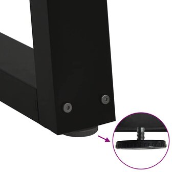 Eettafelpoten 2 st V-vormig 70x(30-31,3) cm staal zwart 9