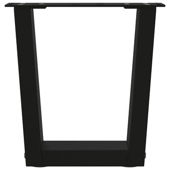 Eettafelpoten 2 st V-vormig 30x(30-31,3) cm staal zwart 5