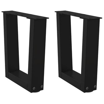 Eettafelpoten 2 st V-vormig 40x(30-31,3) cm staal zwart 1