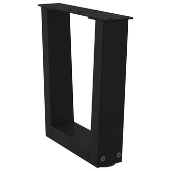 Eettafelpoten 2 st V-vormig 40x(30-31,3) cm staal zwart 4