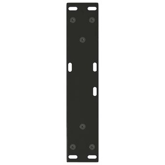 Eettafelpoten 2 st V-vormig 40x(30-31,3) cm staal zwart 7