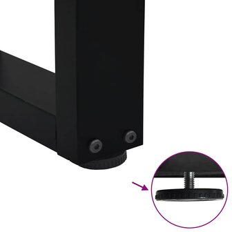 Eettafelpoten 2 st V-vormig 40x(30-31,3) cm staal zwart 9