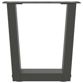 Eettafelpoten 2 st V-vormig 40x(30-31,3) cm staal antraciet 5