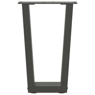 Eettafelpoten 2 st V-vormig 28x(42-43,3) cm staal antraciet 5
