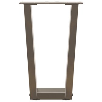 Eettafelpoten 2 st V-vormig 38x(42-43,3) cm staal naturel 5