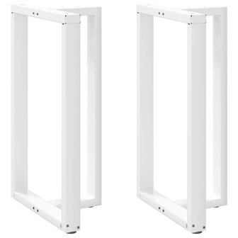 Bartafelpoten 2 st T-vormig 60x35x(100-101) cm staal wit 1