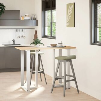 Bartafelpoten 2 st T-vormig 60x35x(100-101) cm staal wit 2