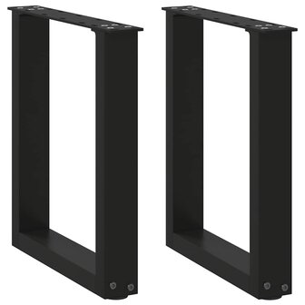 Salontafelpoten 2 st U-vormig 38x(42-43) cm staal zwart 1