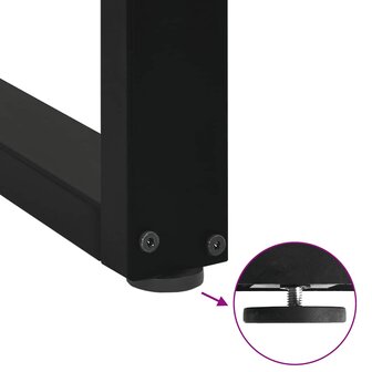 Salontafelpoten 2 st U-vormig 38x(42-43) cm staal zwart 9