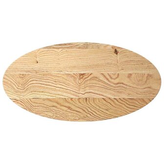 Tafelblad 100x50x2 cm ovaal massief eikenhout 2