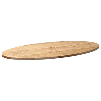 Tafelblad 100x50x2 cm ovaal massief eikenhout 4