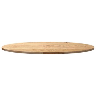 Tafelblad 100x50x2 cm ovaal massief eikenhout 5