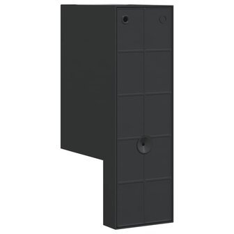 Buitenwandlampen 2 st met sensors gegoten aluminium zwart 6