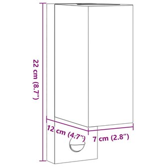 Buitenwandlampen 2 st met sensors gegoten aluminium zwart 7