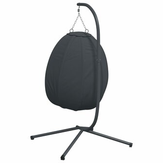 Hangstoel met standaard stof en staal antracietkleurig 6