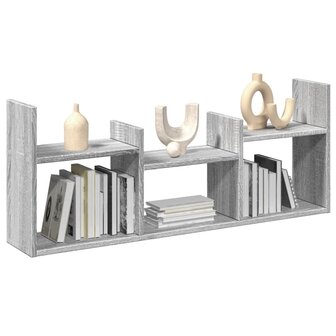 Wandkast 100x18x40 cm bewerkt hout grijs sonoma eikenkleurig 1