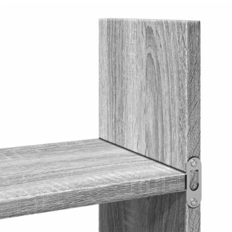 Wandkast 100x18x40 cm bewerkt hout grijs sonoma eikenkleurig 7