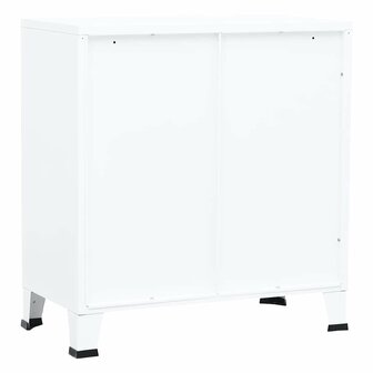 Opbergkast industrieel 75x40x80 cm staal wit 7