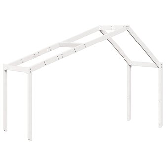 Kinderbedhuisje 213x85,5x144,5 cm massief grenenhout wit 2