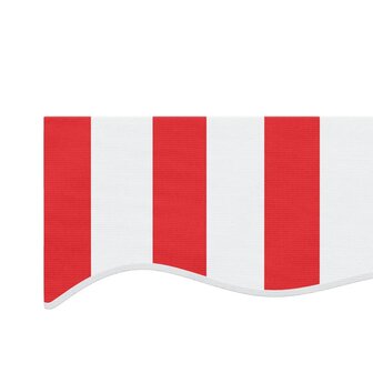 Vervangingsdoek voor luifel gestreept 4,5x3,5 m rood en wit 5