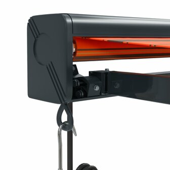 Luifel uittrekbaar 4,5x3 m stof en aluminium oranje en bruin 7