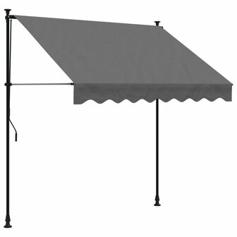 Luifel uittrekbaar 200x150 cm stof en staal antracietkleurig 2