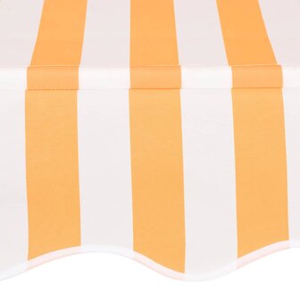 Luifel handmatig uittrekbaar 200 cm oranje en witte strepen 4