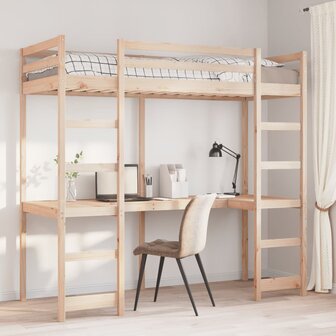 Hoogslaper zonder matras massief grenenhout 75x190 cm 1