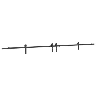 Doos met onderdelen voor schuifdeur 366 cm staal zwart 2