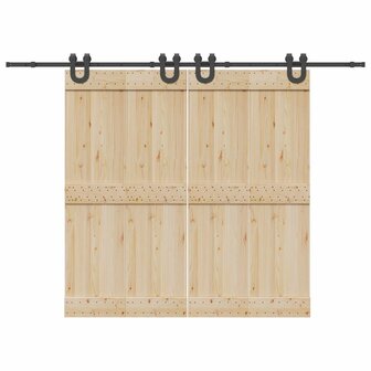 Doos met onderdelen voor schuifdeur 366 cm staal zwart 1