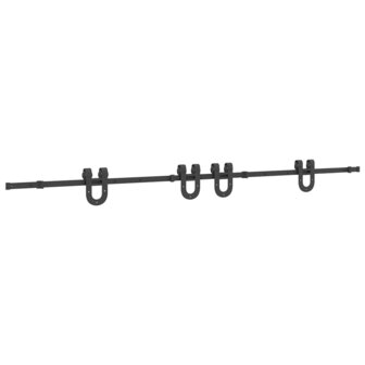 Doos met onderdelen voor schuifdeur 366 cm staal zwart 2