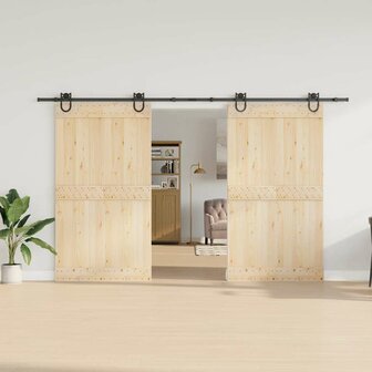 Doos met onderdelen voor schuifdeur 366 cm staal zwart 3