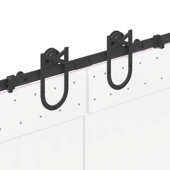 Doos met onderdelen voor schuifdeur 366 cm staal zwart 9