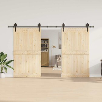 Doos met onderdelen voor schuifdeur 366 cm staal zwart 3