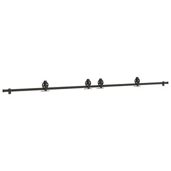 Doos met onderdelen voor schuifdeur 366 cm staal zwart 2