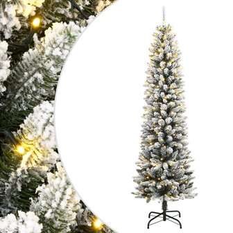 Kunstkerstboom met 150 LED&amp;apos;s en sneeuw 150 cm 1