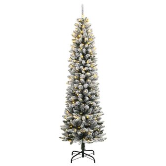 Kunstkerstboom met 150 LED&amp;apos;s en sneeuw 150 cm 2