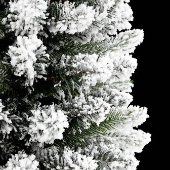 Kunstkerstboom met sneeuw smal 150 cm PVC en PE 5