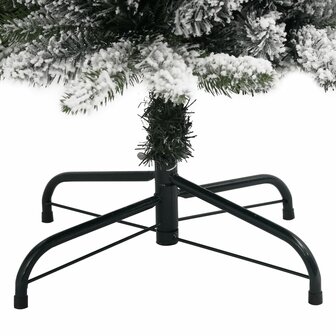 Kunstkerstboom met sneeuw smal 150 cm PVC en PE 6