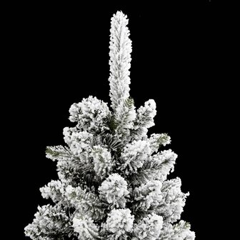 Kunstkerstboom met sneeuw smal 150 cm PVC en PE 7