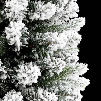 Kunstkerstboom met sneeuw smal 180 cm PVC en PE 5