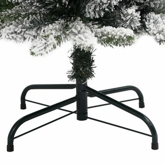 Kunstkerstboom met sneeuw smal 240 cm PVC en PE 6