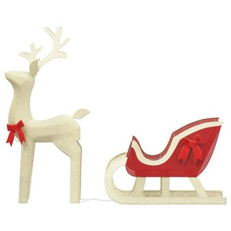 Kerstdecoratie rendier en slee 100 LED&amp;apos;s warmwit 3