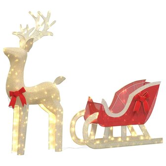 Kerstdecoratie rendier en slee 100 LED&amp;apos;s warmwit 7