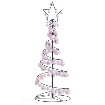 LED-kerstboom met kerstballen 80 LEDs warm wit 120 cm 1