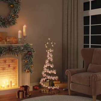 LED-kerstboom met kerstballen 80 LEDs warm wit 120 cm 2