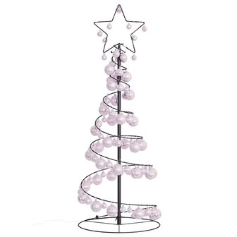 LED-kerstboom met kerstballen 80 LEDs warm wit 120 cm 3