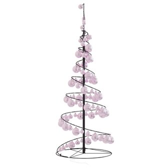 LED-kerstboom met kerstballen 80 LEDs warm wit 120 cm 4