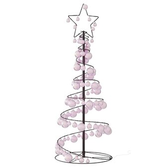 LED-kerstboom met kerstballen 80 LEDs warm wit 120 cm 5