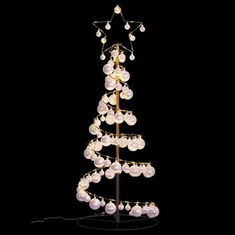 LED-kerstboom met kerstballen 80 LEDs warm wit 120 cm 6